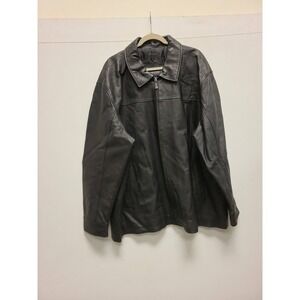 Covington Leather Jacket XXL Mens Black Napa Pigskin Outerwear Coat Classic
